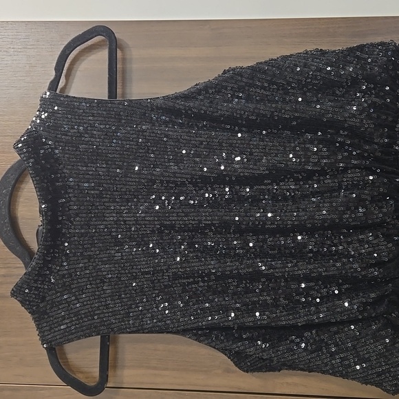 Eliza J-Sequin Feather Sheath Dress-Size 14 - Picture 6 of 17